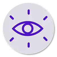 Vision icon of eye representing our projection as a local business from Miami to keep bringing IT solutions to our customers may be facing.
